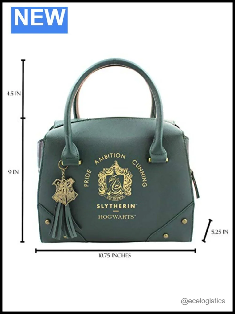Harry Potter Satchel Purse Women's Top Handle Shoulder Bag 100% PU Slytherin